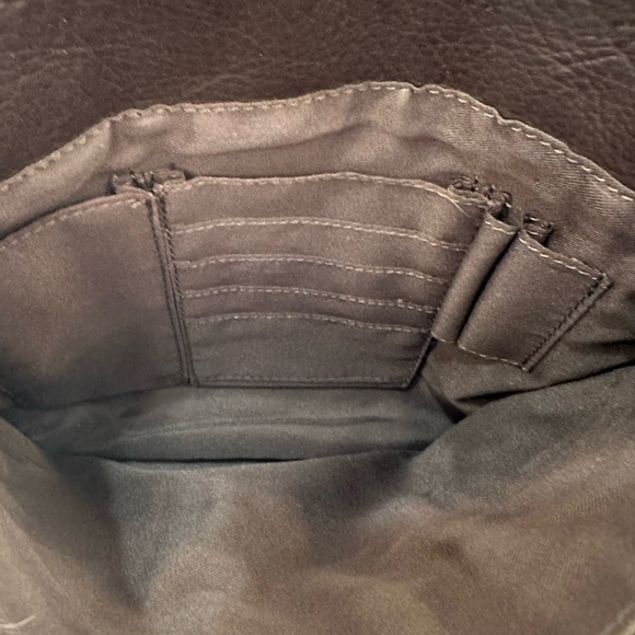 Kenneth Cole Black leather unisex satchel - Picture 4 of 6